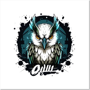 Graffiti Paint Owl Bird Creative Posters and Art